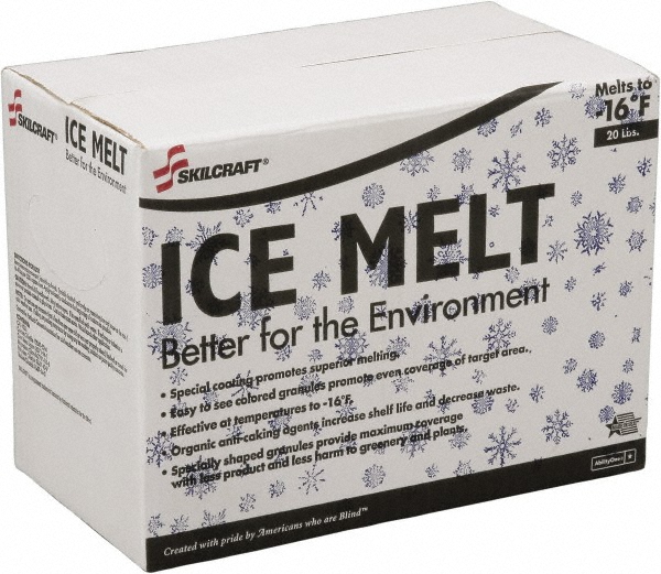 Ability One Ice & Snow Melter & DeIcer Granular, 20 lb Box MSC