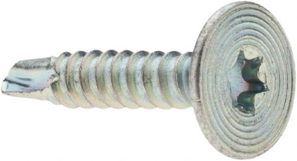 Phillips Drive #3 Drill Point Pan Head #12-14 Thread Size 5 Length Zinc Plated Finish Pack of 10 Steel Self-Drilling Screw