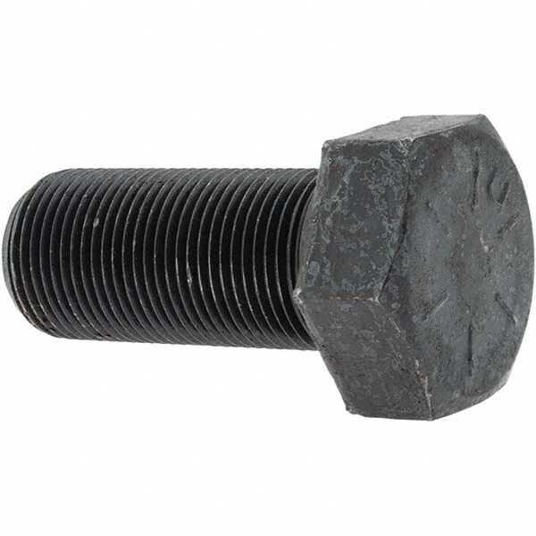 Hex Head Cap Screw: 1-14 x 2-1/4", Grade 8 Steel, Uncoated