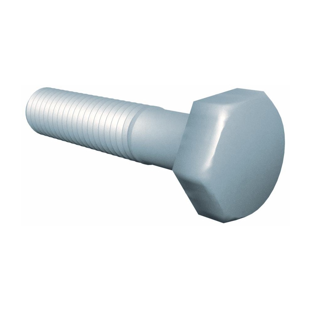 Hex Head Cap Screw: 7/8-14 x 2-1/2", Grade 5 Steel, Zinc-Plated