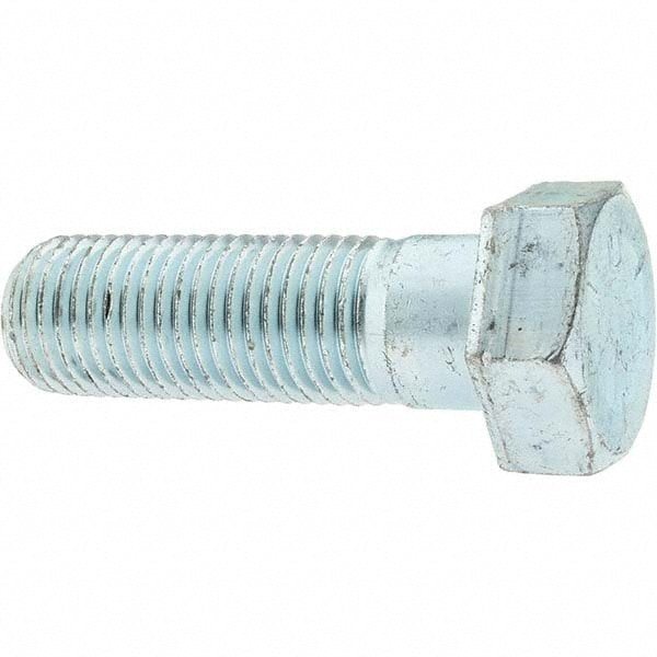 Hex Head Cap Screw: 1-1/4 - 7 x 4", Grade 5 Steel, Zinc-Plated