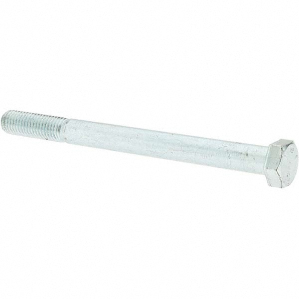 Hex Head Cap Screw: 5/8-11 x 7-1/2", Grade 5 Steel, Zinc-Plated