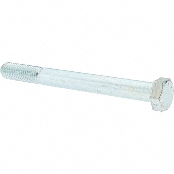 Hex Head Cap Screw: 3/4-10 x 7-1/2", Grade 5 Steel, Zinc-Plated