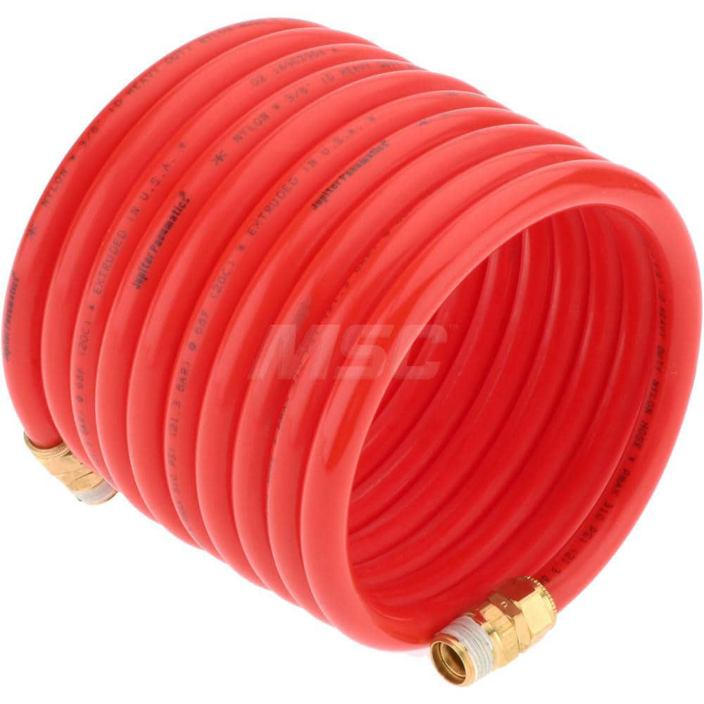 PRO-SOURCE 5520038312PRO Coiled & Self Storing Hose: 3/8" ID, 12 Long, Male Swivel x Male Swivel Image