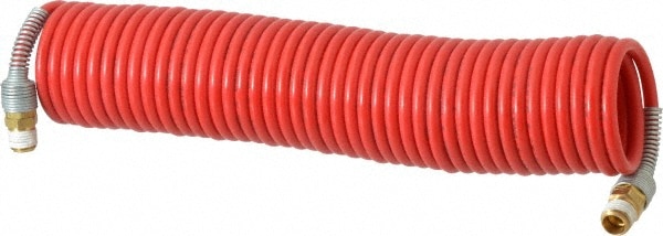 PRO-SOURCE 5530031425PRO Coiled & Self Storing Hose: 3/16" ID, 25 Long, Male Swivel x Male Swivel Image