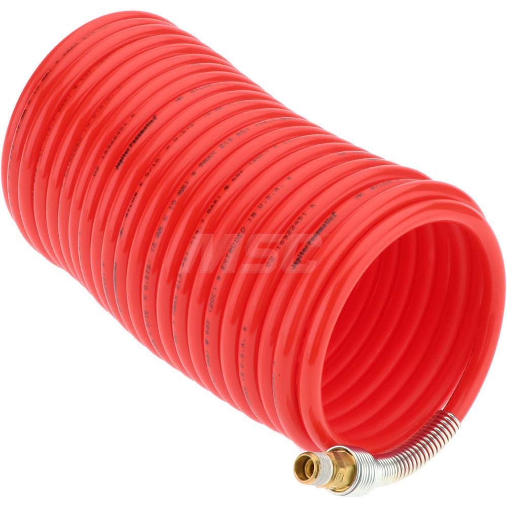 PRO-SOURCE 5530051425PRO Coiled & Self Storing Hose: 5/16" ID, 25 Long, Male Swivel x Male Swivel Image