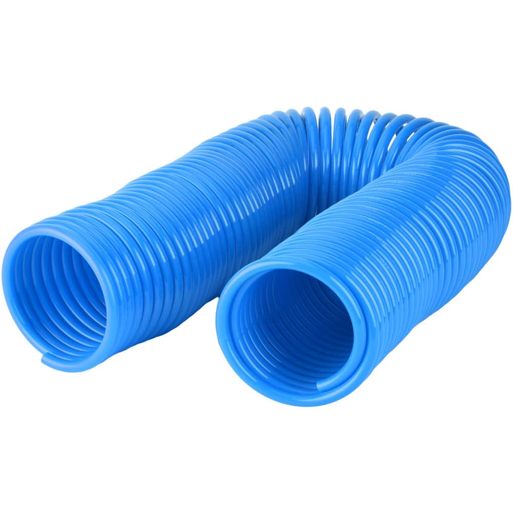 Coiled & Self Storing Hose: 3/8" ID, 100' Long