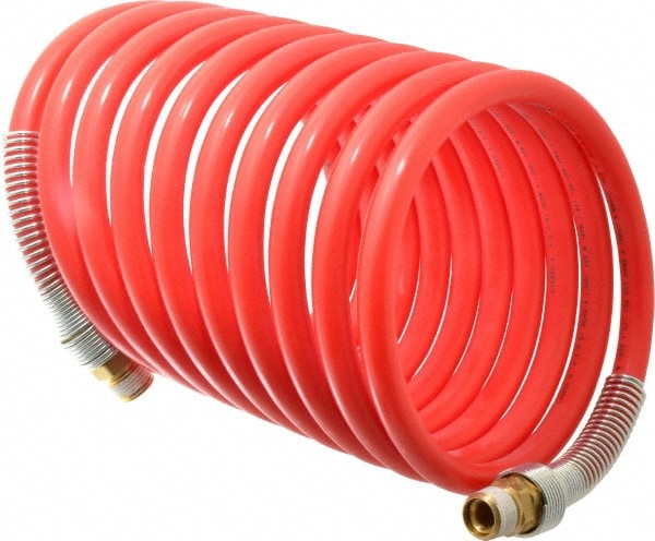 PRO-SOURCE 5530012117PRO Coiled & Self Storing Hose: 1/2" ID, 17 Long, Male Swivel x Male Swivel Image