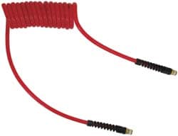 PRO-SOURCE 5540014105PRO Coiled & Self Storing Hose: 1/4" ID, 5 Long, Male Swivel x Male Swivel Image