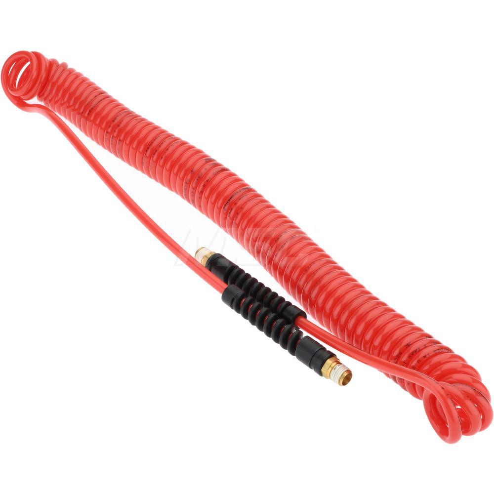 PRO-SOURCE 5540031425PRO Coiled & Self Storing Hose: 3/16" ID, 25 Long, Male Swivel x Male Swivel Image