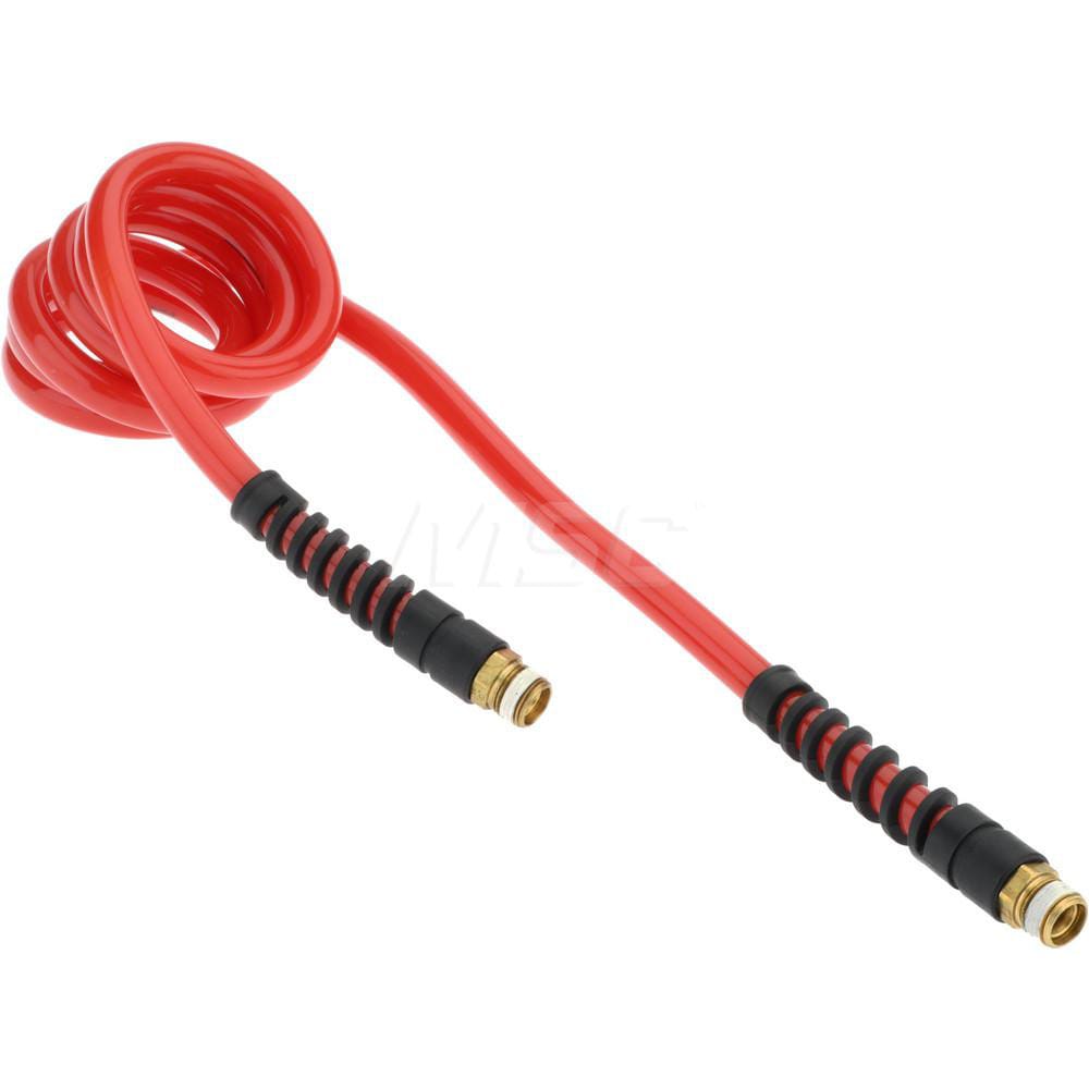 PRO-SOURCE 5540038305PRO Coiled & Self Storing Hose: 3/8" ID, 5 Long, Male Swivel x Male Swivel Image