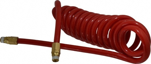 PRO-SOURCE 5540012115PRO Coiled & Self Storing Hose: 1/2" ID, 15 Long, Male Swivel x Male Swivel Image