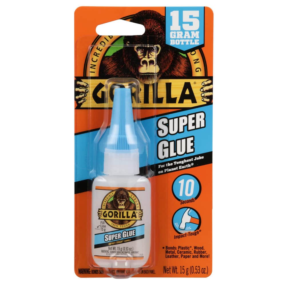 Glue; Glue Type: Super Glue ; Container Size: 15 g ; Container Type: Squeeze Bottle ; Working Time: Instant ; Color: Clear ; Maximum Temperature: 220F