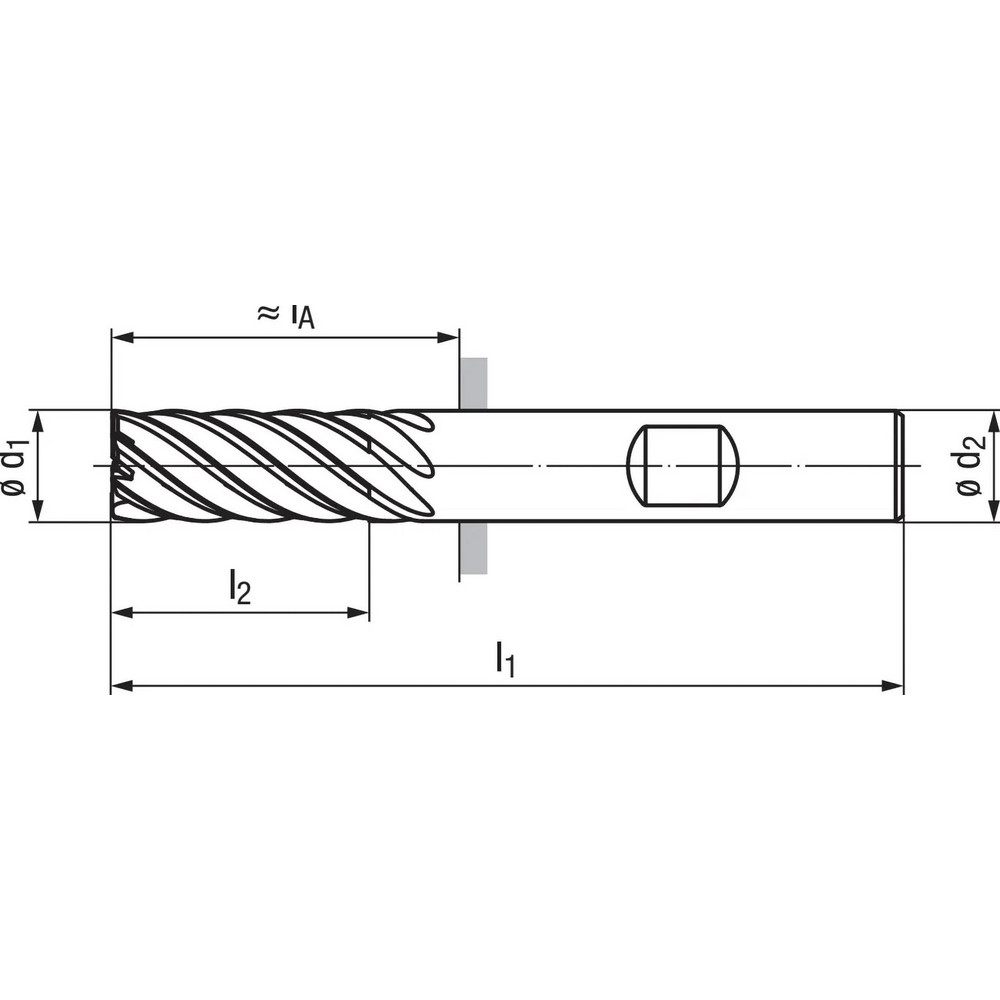 Emuge Roughing & Finishing End Mills; Mill Diameter (Fractional Inch) 3/4; Flute Type Spiral