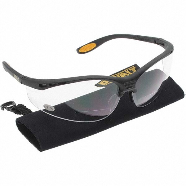 Magnifying Safety Glasses: +2.5, Clear Lenses, ANSI Z87.1+