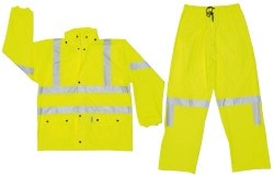 MCR SAFETY 5182X2 Suit with Bib Overalls: Size 2XL, Lime, Polyester Image