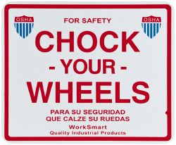 Value Collection WS-MH-DOCK1-144 Sign: "Chock Your Wheels" Image