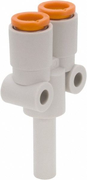 Push-to-Connect Push-to-Connect Fitting: Plug-In Y, 3/16" OD - Brass & Polybutylene, 145 psi