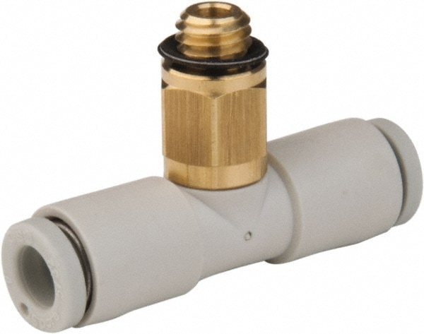 USA Sealing Push to Connect Tube Fitting Male Branch Tee Polybutylene Plastic 6mm Tube OD x 1//8 NPT Male