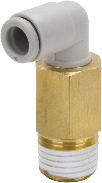 Push-To-Connect Tube Fitting: Extended Male Elbow, 1/2" Thread
