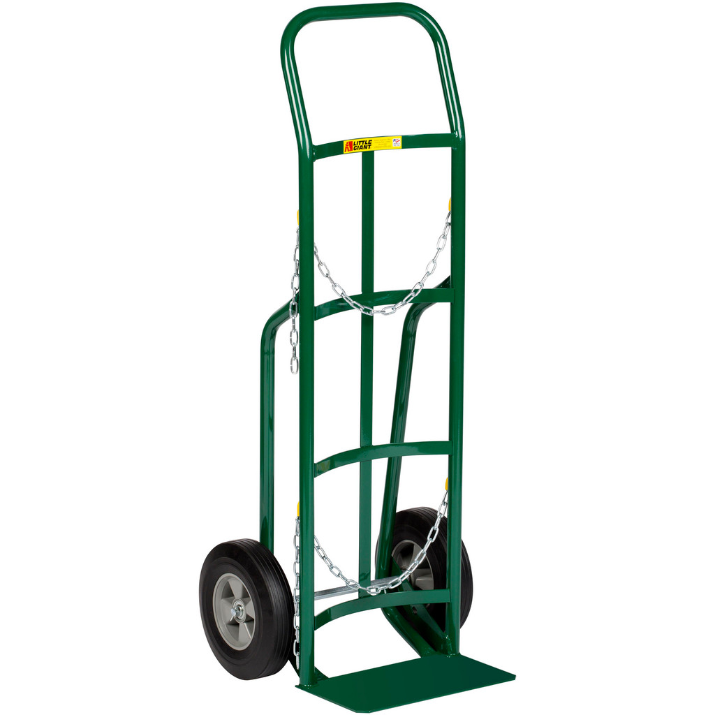 Little Giant Gas Cylinder Hand Truck - Continuous Handle, 10" Solid Rubber, 800 lb Capacity | Part #TW-40-10