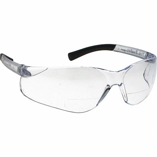 Magnifying Safety Glasses: +1.5, Clear Lenses, Scratch Resistant, ANSI Z87.1+ CE & CSA Z94.3-07