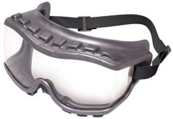 Safety Goggles: Anti-Fog & Scratch-Resistant, Clear Polycarbonate Lenses - Indirect Vent, Gray Frame, Size Universal