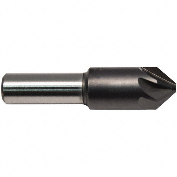 M.A. Ford. 79B037502 3/8" Head Diam, 1/4" Shank Diam, 6 Flute 82° High Speed Steel Countersink Image