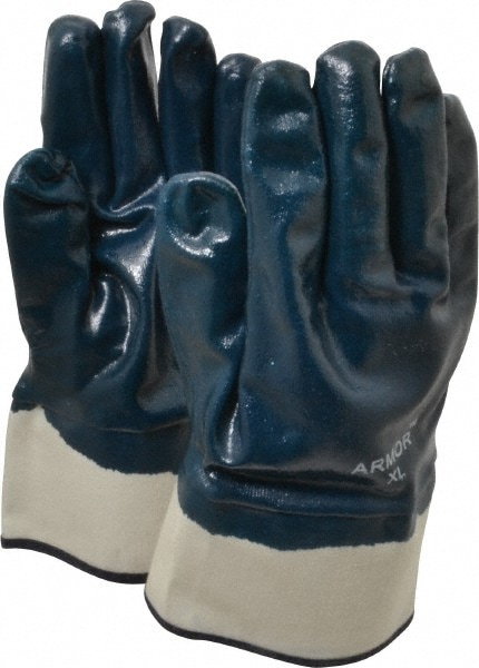 PRO-SAFE - Work Gloves: X-Large, Nitrile-Coated Nylon, General