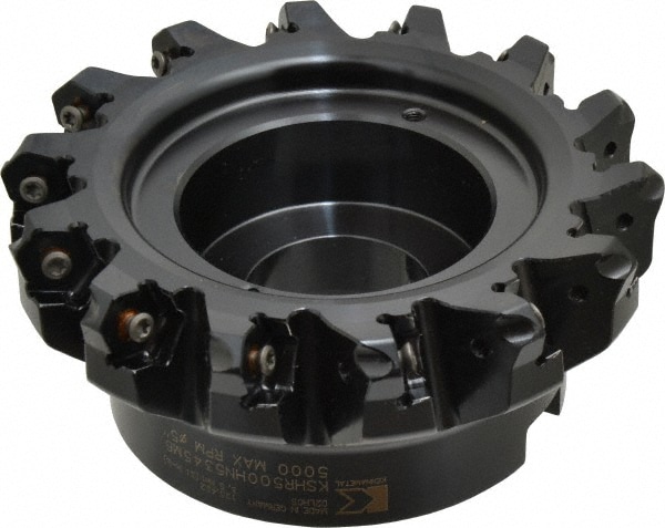 Kennametal 3326929 5" Cut Diam, 1-1/2" Arbor Hole, 4.51mm Max Depth of Cut, 45° Indexable Chamfer & Angle Face Mill Image