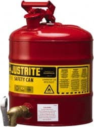 Justrite. 7150150 Safety Can: 5 gal, Steel 