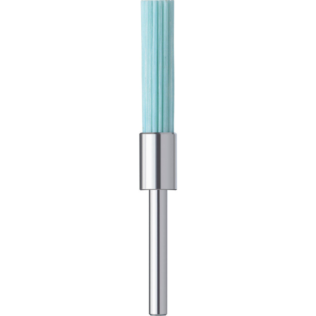 Noga MT End Brush: 5 mm Dia, Ceramic, Flat Faced & Straight Wire - 20 mm Trim Length, 3 mm Shank Dia, 12,000 Max RPM | Part #UF4550