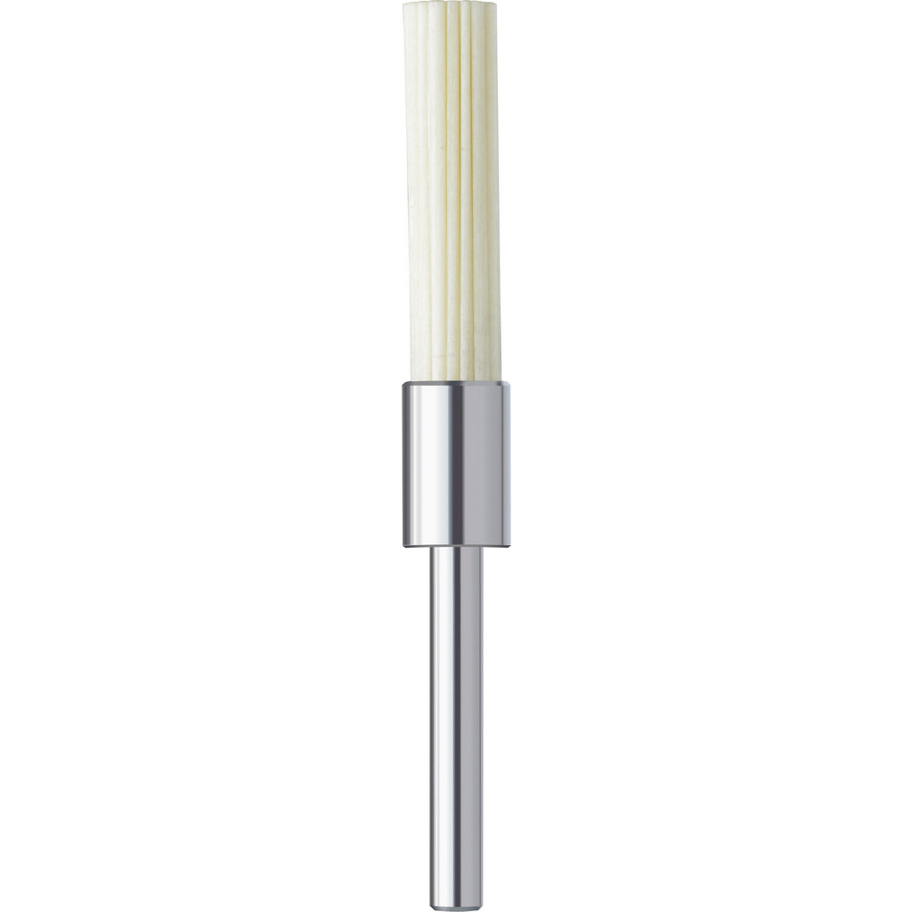 Noga MT End Brush: 5 mm Dia, Ceramic, Flat Faced & Straight Wire - 20 mm Trim Length, 3 mm Shank Dia, 12,000 Max RPM | Part #UF4650