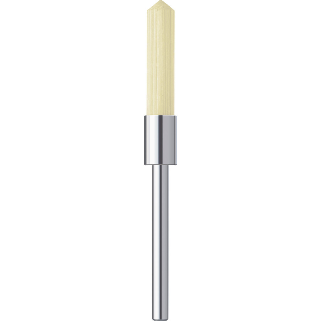 Noga MT End Brush: 5 mm Dia, Ceramic, Flat Faced & Straight Wire - 20 mm Trim Length, 3 mm Shank Dia, 12,000 Max RPM | Part #UF6650