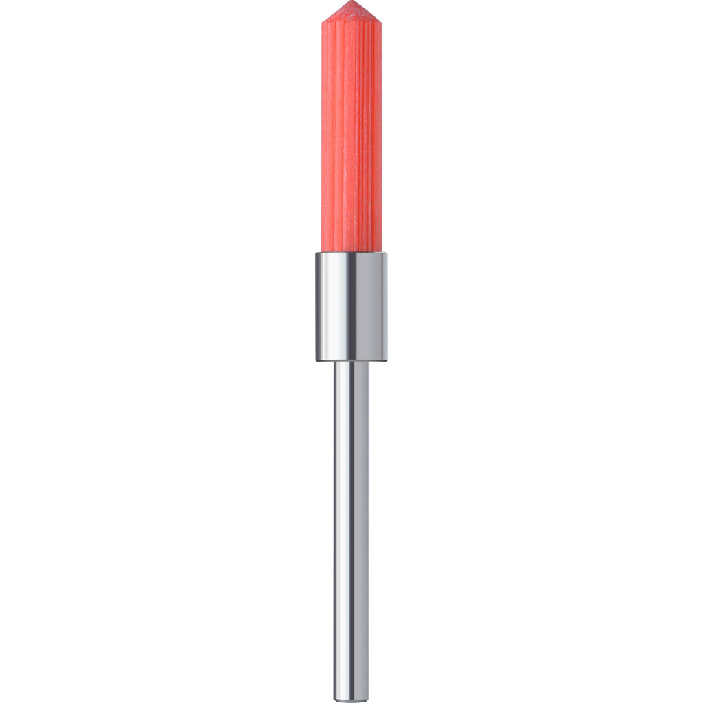 Noga MT End Brush: 5 mm Dia, Ceramic, Flat Faced & Straight Wire - 20 mm Trim Length, 3 mm Shank Dia, 12,000 Max RPM | Part #UF6750