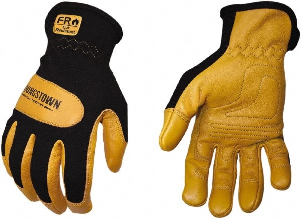 Size XL, Leather or Synthetic Leather, Arc Flash & Flame Resistant Gloves