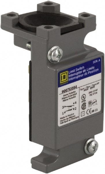 Square D 9007CO54 4.2 Inch Long, Zinc Body, Limit Switch Plug In Unit Image