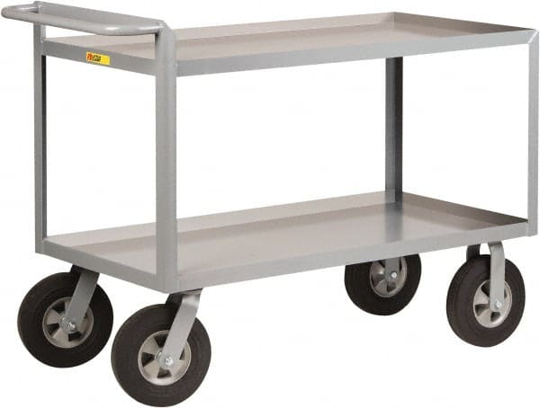 LITTLE GIANT GL-3060-10SR Shelf Utility Cart: Steel, Gray 