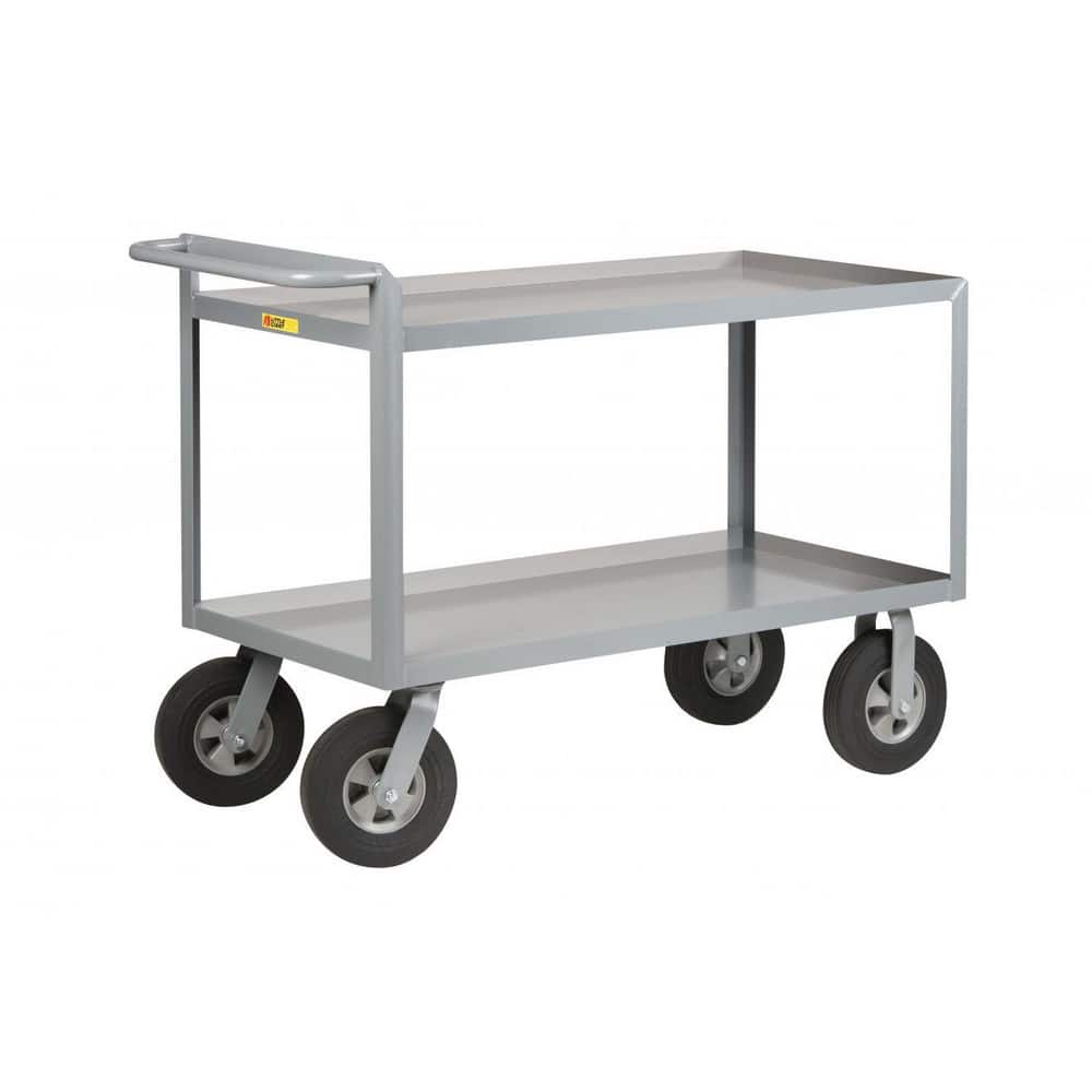 LITTLE GIANT GL-3048-10SR Shelf Utility Cart: Steel, Gray 