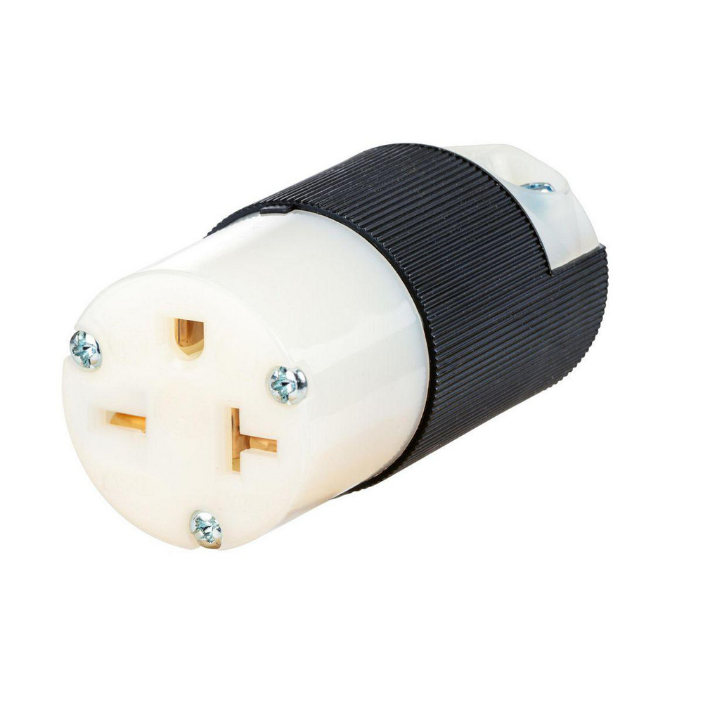 Straight Blade Plugs & Connectors; Connector Type: Female ; Grade: Industrial ; Connector Angle: No Angle ; Amperage: 20.0000 ; Voltage: 250V ; Number Of Poles: 2