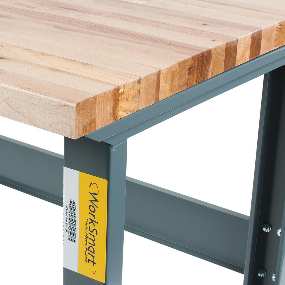 Value Collection - Work Bench: 60" Wide, 30" Deep, Maple Top, Gray ...