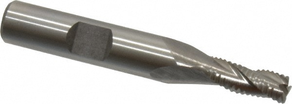 Value Collection 724-2020 Square End Mill: 1/4 Dia, 5/8 LOC, 3/8 Shank Dia, 2-7/16 OAL, 3 Flutes, Cobalt Image