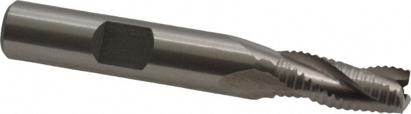 Value Collection 724-2050 Square End Mill: 5/16 Dia, 3/4 LOC, 3/8 Shank Dia, 2-1/2 OAL, 3 Flutes, Cobalt Image