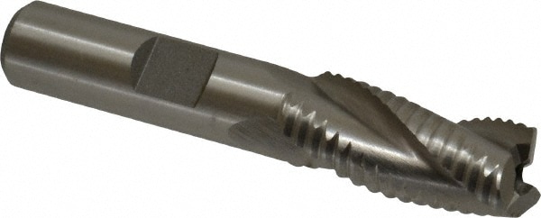 Value Collection 724-2093 Square End Mill: 7/16 Dia, 1 LOC, 3/8 Shank Dia, 2-5/16 OAL, 3 Flutes, Cobalt Image