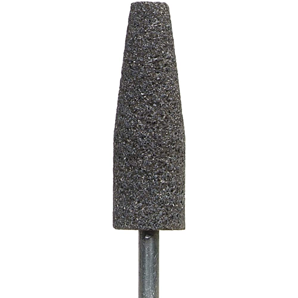 Mounted Point: 2-1/2" Thick, 1/4" Shank Dia, A1, 30 Grit, Very Coarse