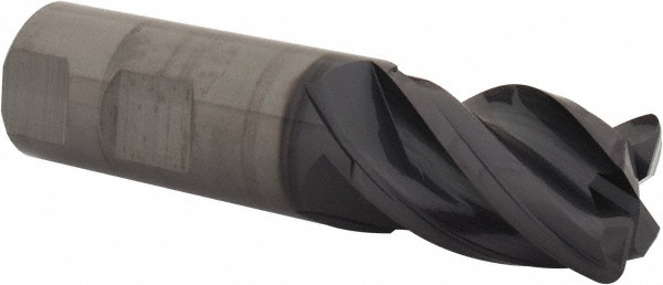 Kennametal 4067311 Corner Radius End Mill: 1" Dia, 1-1/2" LOC, 0.12" Radius, 4 Flutes, Solid Carbide Image