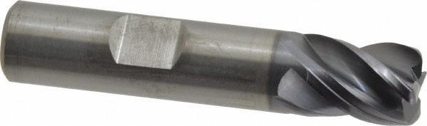 Kennametal 4071907 Corner Radius End Mill: 1/2" Dia, 5/8" LOC, 0.06" Radius, 4 Flutes, Solid Carbide Image
