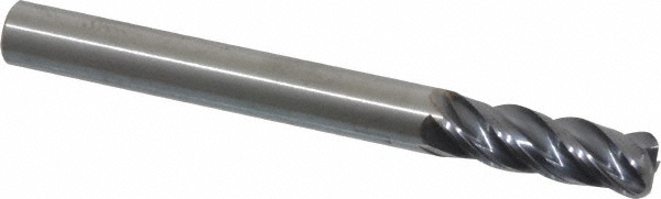Kennametal 4047727 Corner Radius End Mill: 1/4" Dia, 3/4" LOC, 0.06" Radius, 4 Flutes, Solid Carbide Image