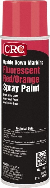 CRC 20 fl oz Red Marking Paint - 700' Coverage, Lead Free Formula, 528 GL VOC | Part #18210