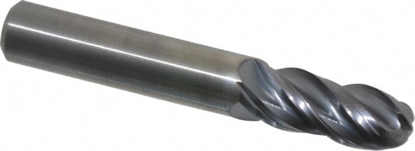 Kennametal 4067346 Ball End Mill: 0.375" Dia, 0.875" LOC, 4 Flute, Solid Carbide Image